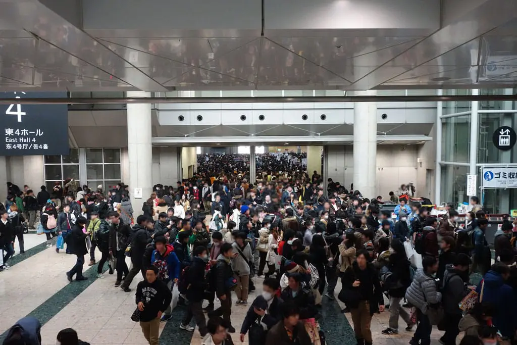 Comiketの會場內は、人の流れが流動的だ