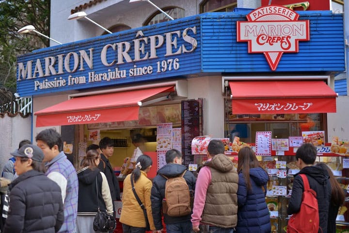 原宿的人氣點心:“Marion Crepes”!享受一下原宿的氣氛吧!