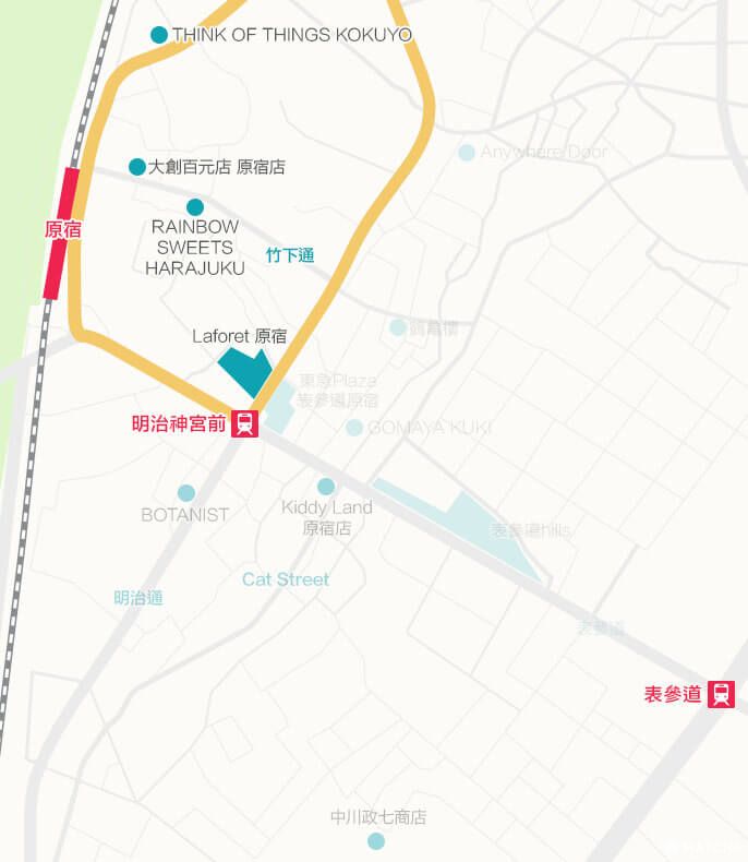 原宿 竹下通 地圖