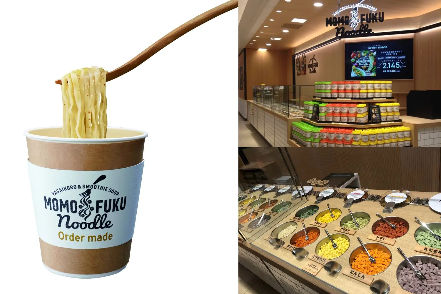 ทำบะหมี่ถ้วยคัพนูดเดิลแบบเลือกรสเลือกเครื่องเองที่  MOMOFUKU NOODLE โอซาก้า