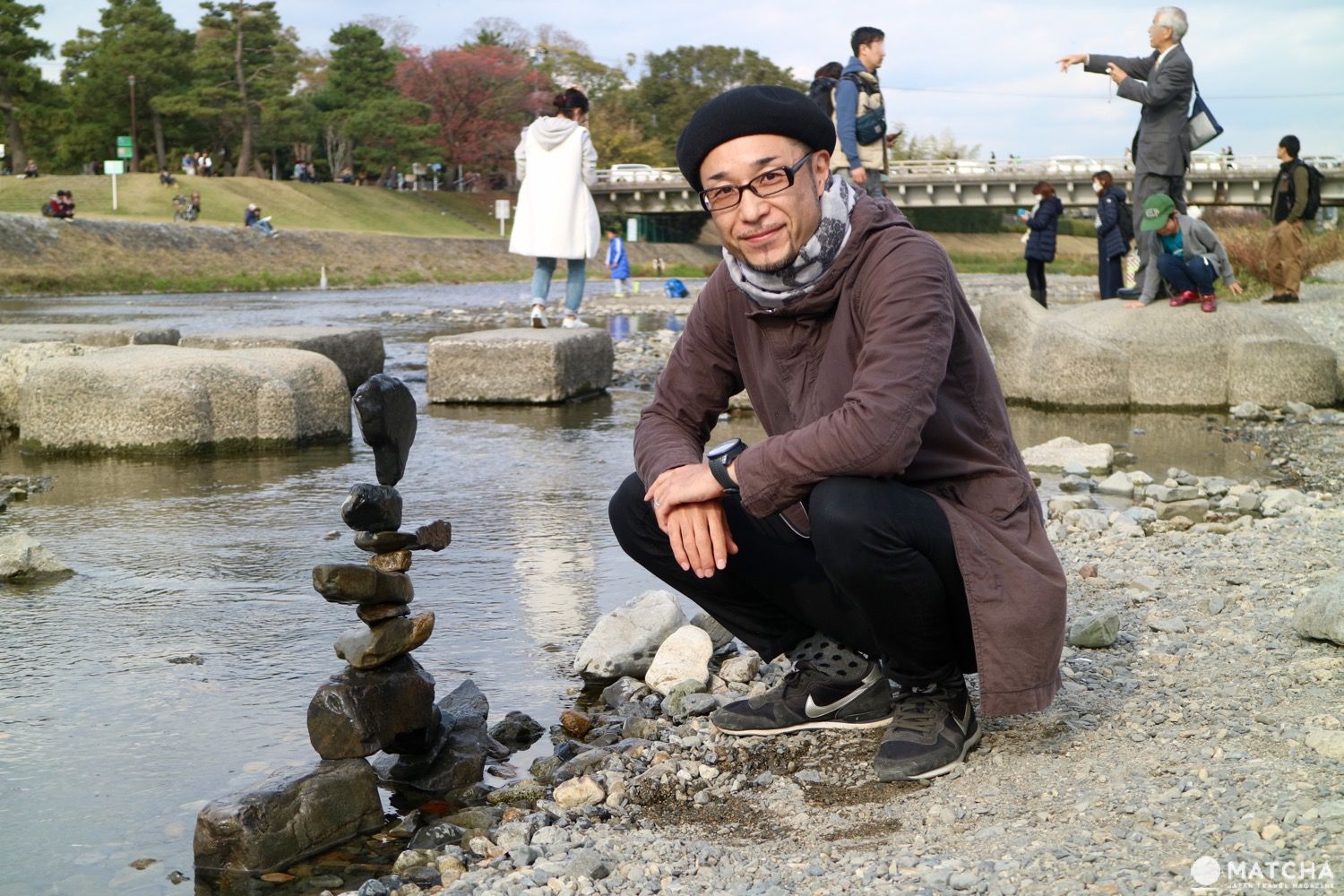 ロックバランシングアートに出會える京都人憩いの場「鴨川デルタ」