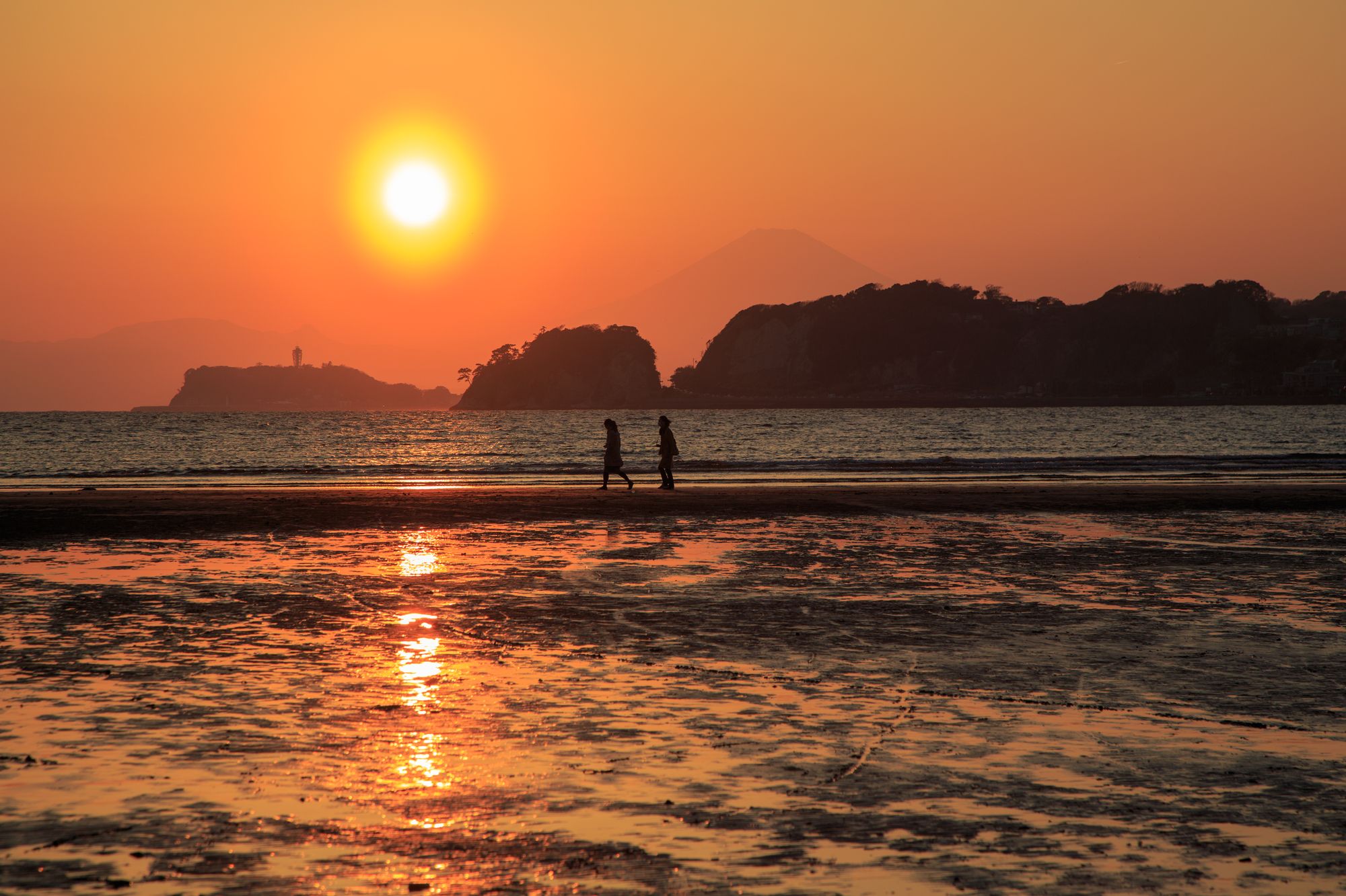 材木座海岸夕陽