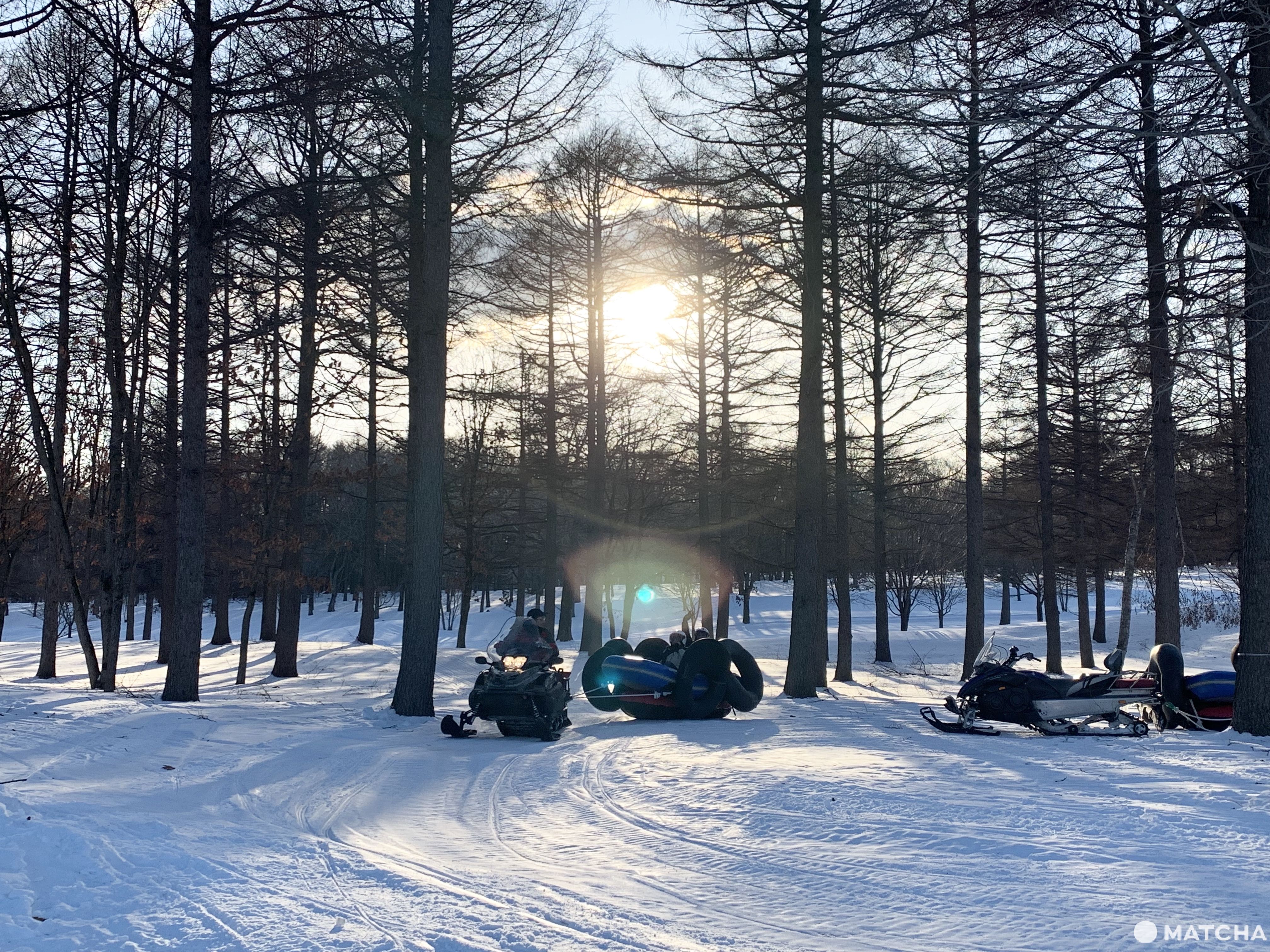 北國優駿公園雪上泛舟