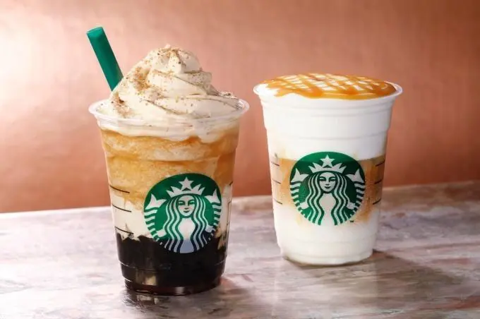Starbucks Crafted Coffee Jelly Frappucino และ Mousse Foam Caramel Macchiato