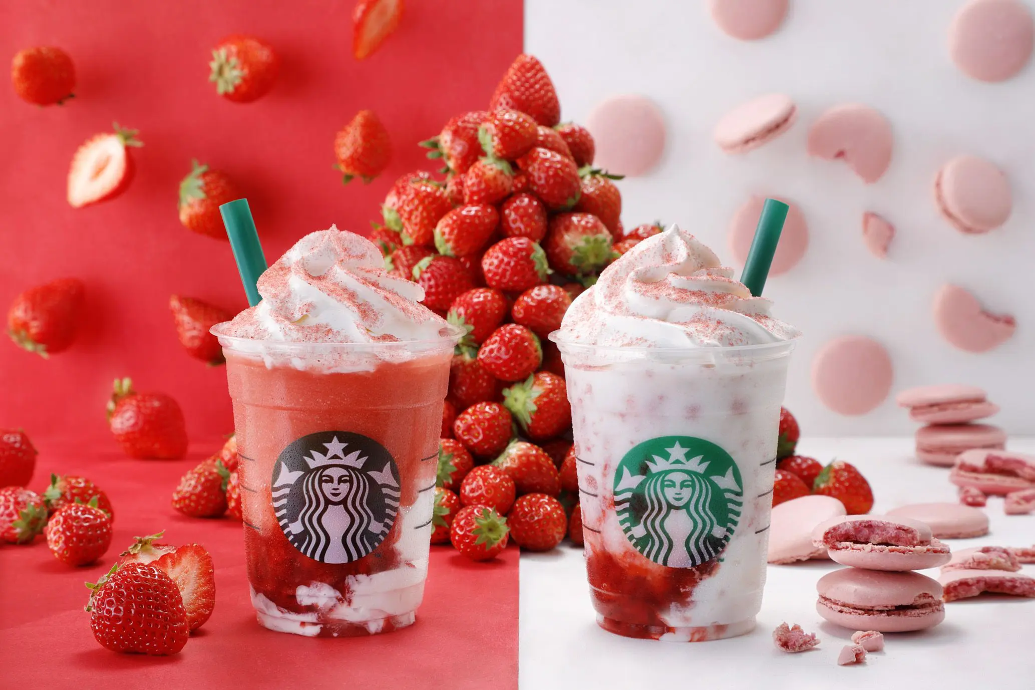 Starbucks ญี่ปุ่นล่าสุดกับ 2 แฟรปปูชิโน่ "สตรอเบอร์รี่สุดติ่งยิ่งกว่าสตรอเบอร์รี่"!