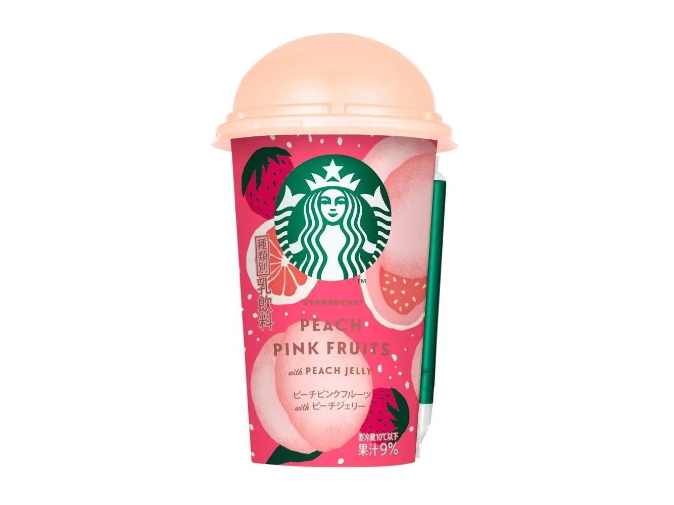 粉色水果還在夯！星巴克「蜜桃粉水果 with 蜜桃果凍」