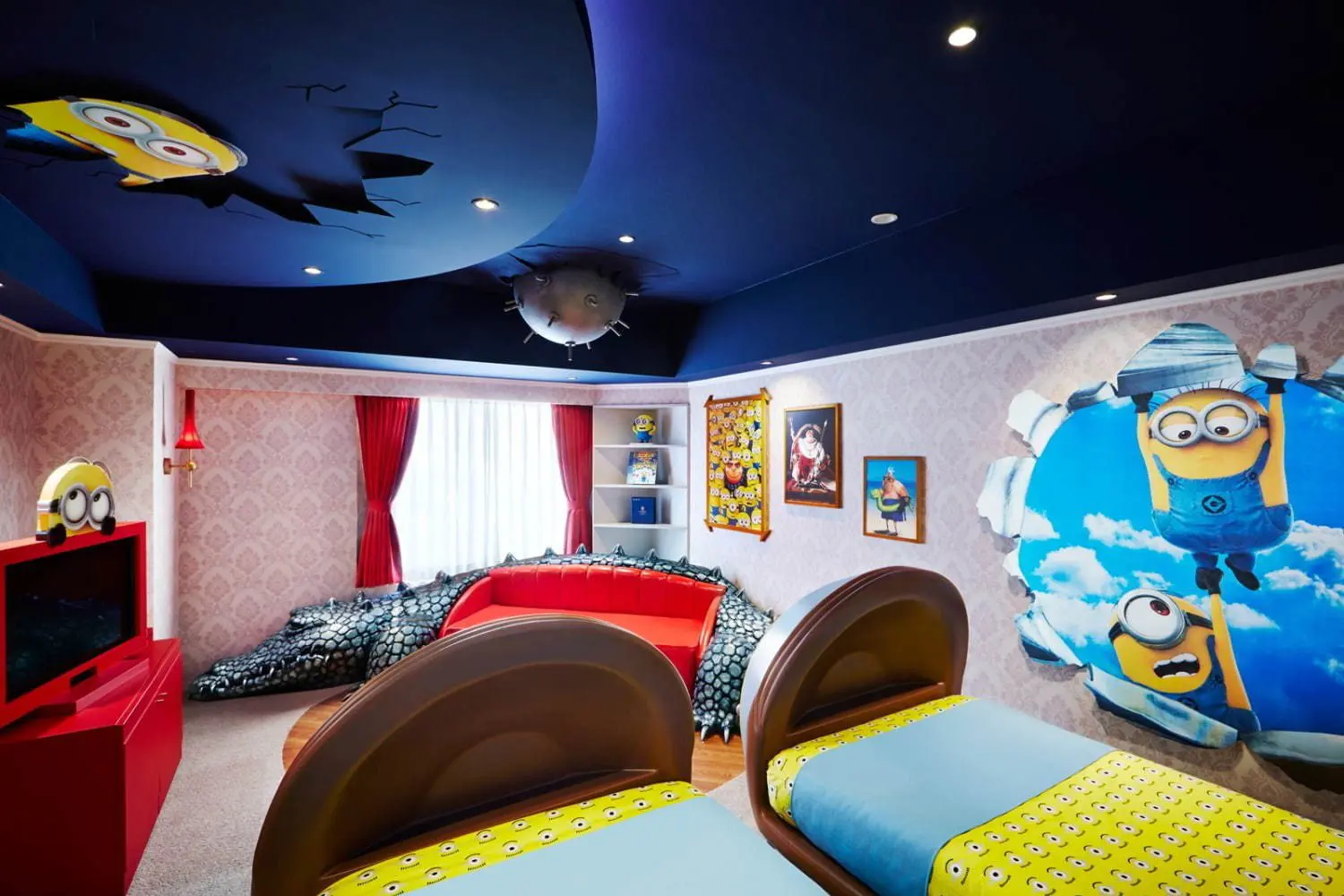 玩USJ借住格魯女兒房間！和小小兵進入夢鄉