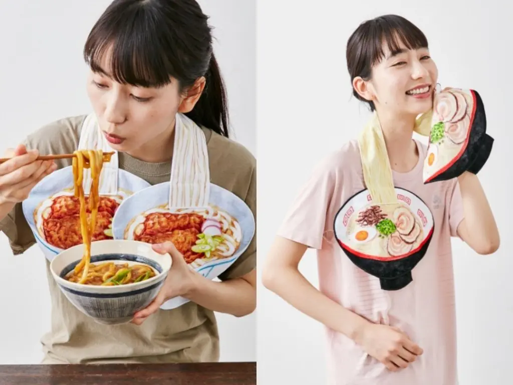 把拉麵披掛在身上？促進食慾又逗趣的麵毛巾！
