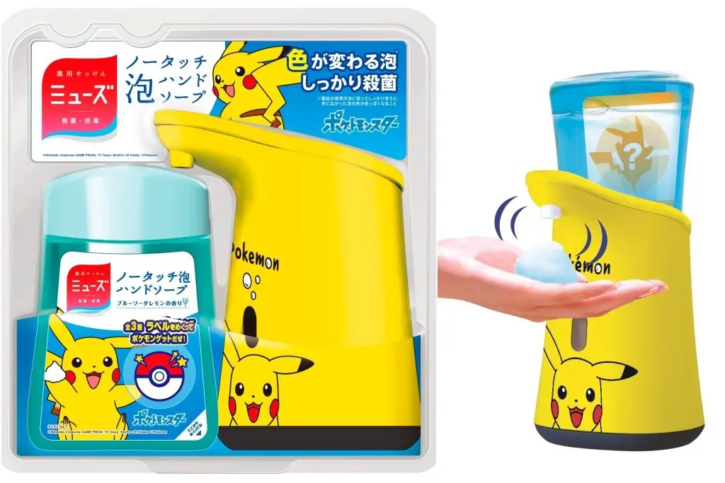 「皮卡丘洗手泡泡機」讓小孩心甘情願勤洗手！