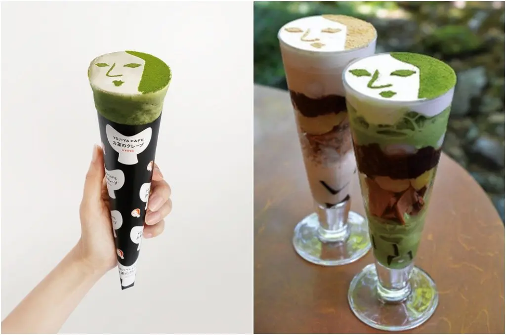 京都「Yojiya Cafe 」抹茶可麗餅，藝妓臉圖案只有嵐山吃得到！