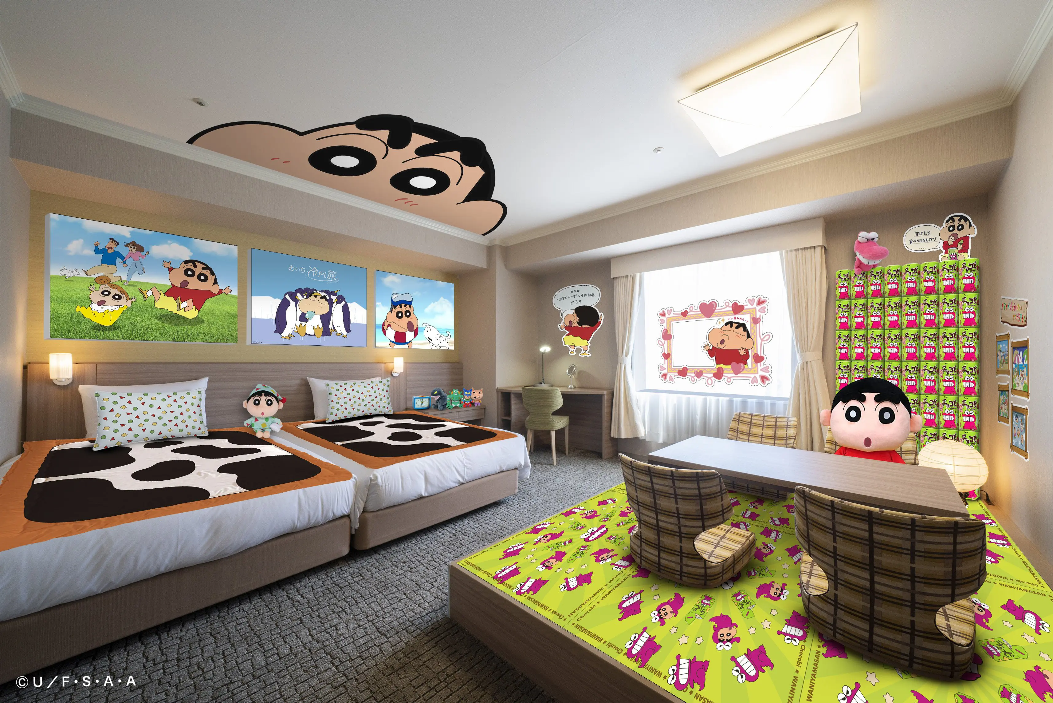 到愛知涼一夏！入住蠟筆小新主題客房，巧克力餅乾房內吃到飽！