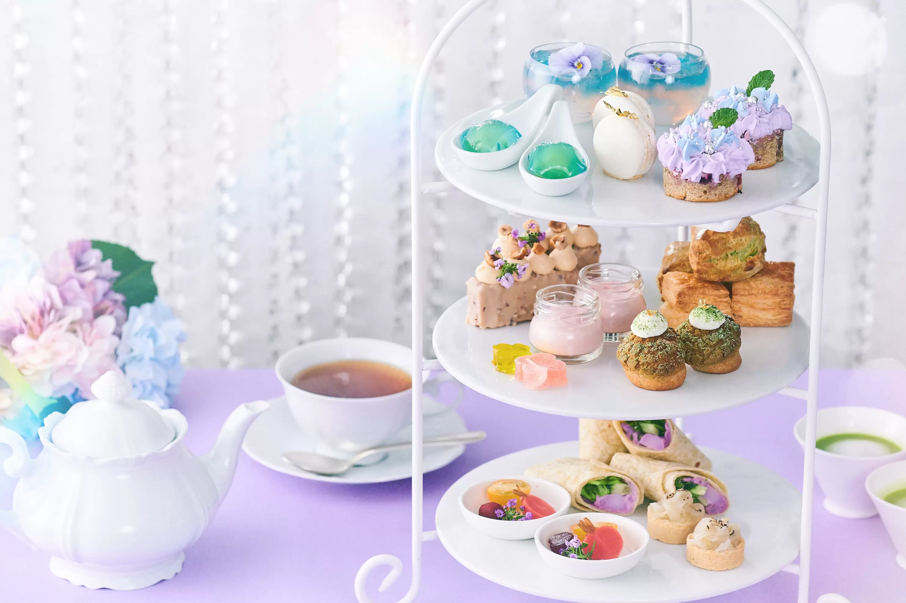 延續繡球花的浪漫！橫濱夢幻紫陽花英式下午茶，撇開梅雨季陰霾