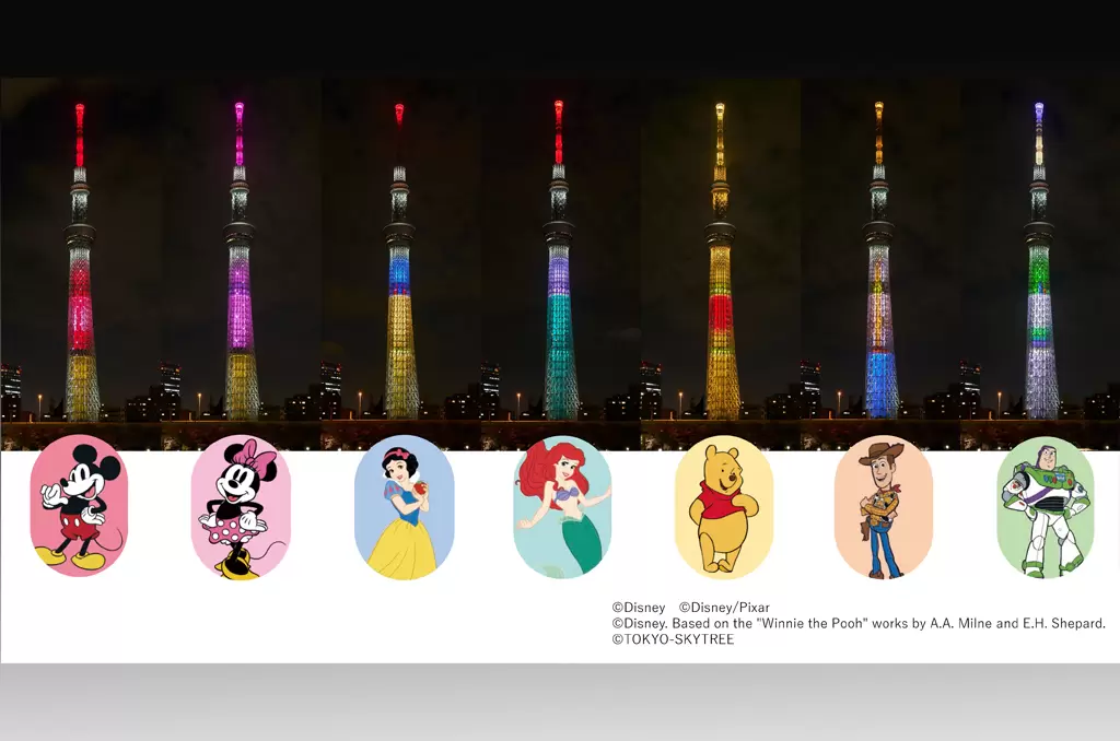登上東京晴空塔回顧迪士尼動畫的感動！迪士尼明星點燈、周邊商品限定推出