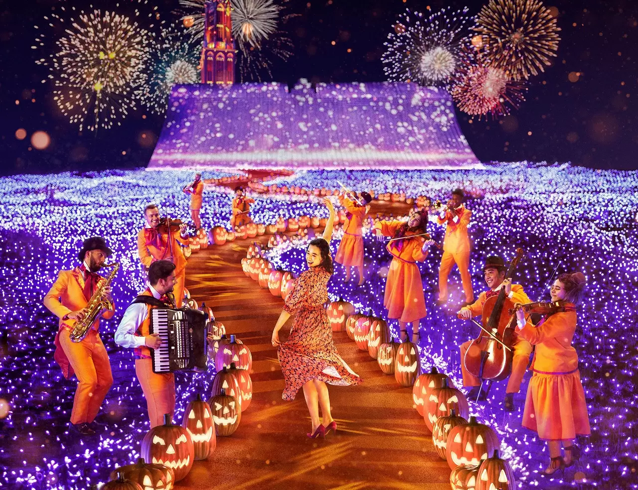 Dazzling Fireworks! Nagasaki's Huis Ten Bosch Halloween Festival 2024