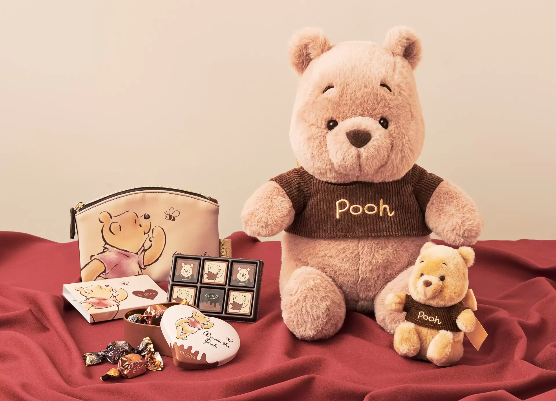可可色小熊維尼來了！Disney StoreＸGODIVA巧克力，幫忙傳遞情人節心意