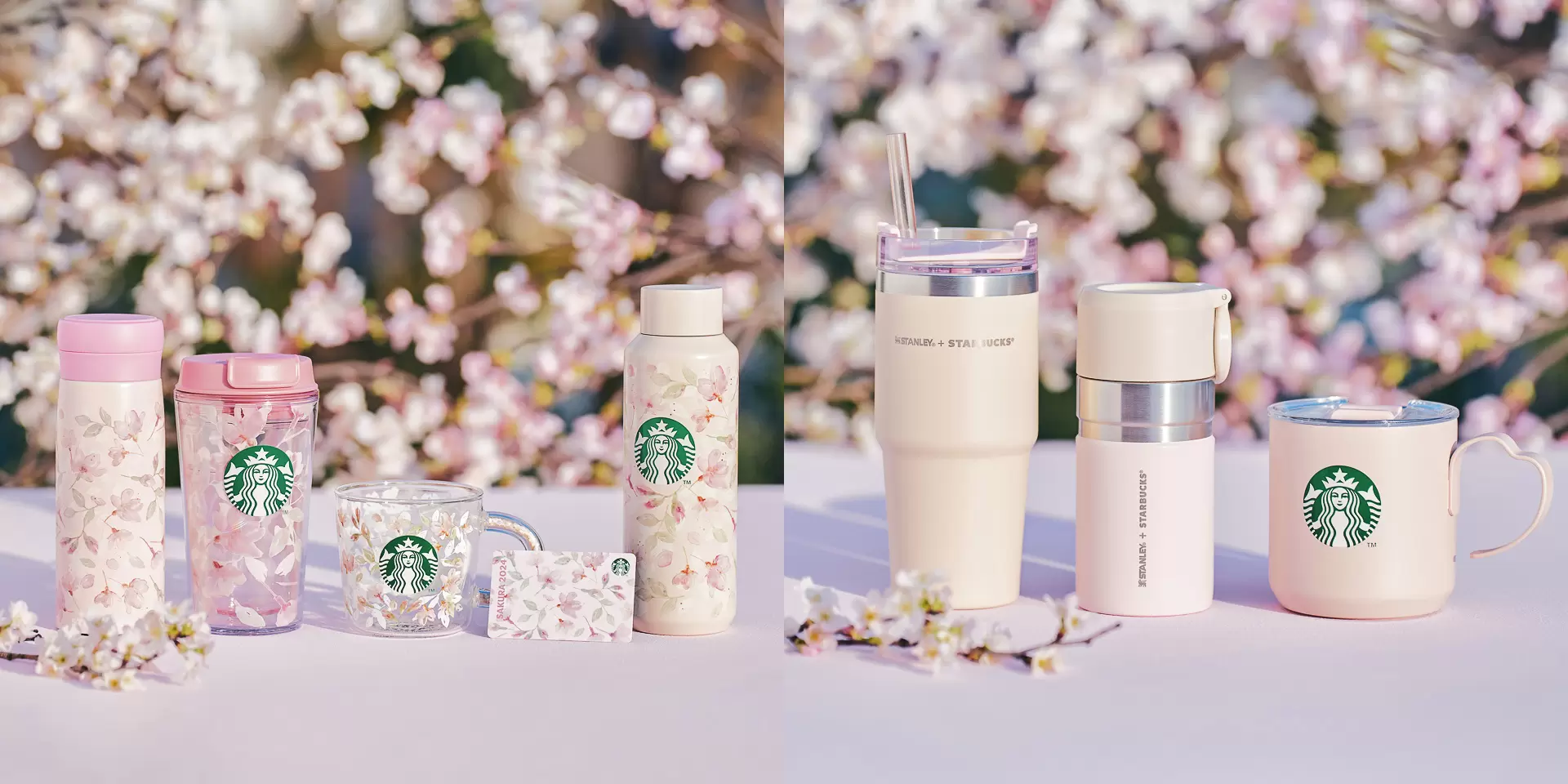 星巴克2024年櫻花季限定商品第二彈，淡柔色系表現櫻花浪漫！