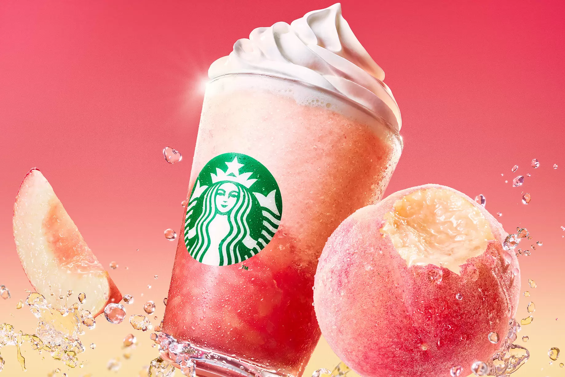 星巴克夏季限定飲料第3彈「ＬＯＶＥ水蜜桃星冰樂」清爽登場