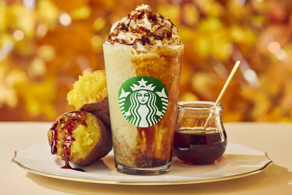 星巴克「烤地瓜焦糖星冰樂」、「栗子紅茶星冰樂」等多樣飲料，秋季限定登場！