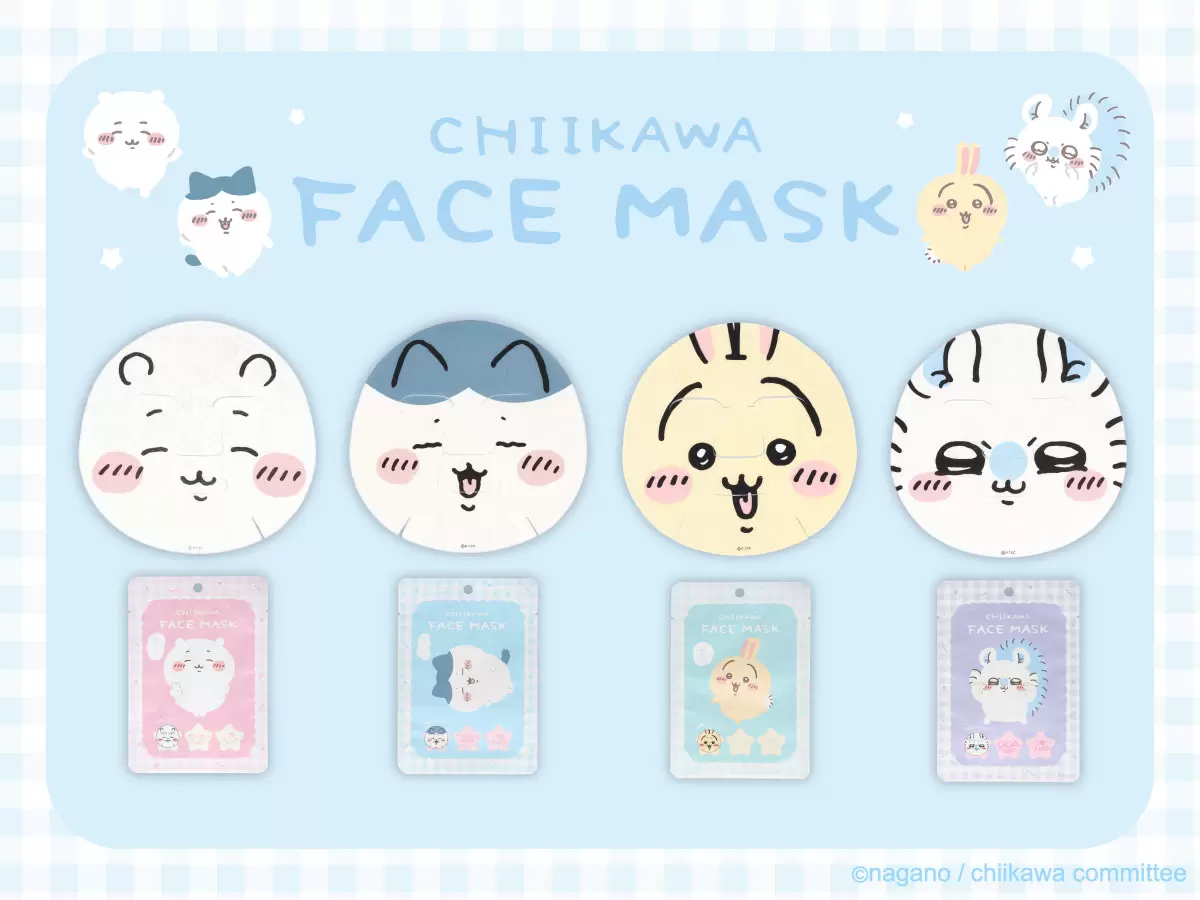 嗚啦呀哈！吉伊卡哇面膜第2彈：小八貓、烏薩奇、小桃鼠變變臉！