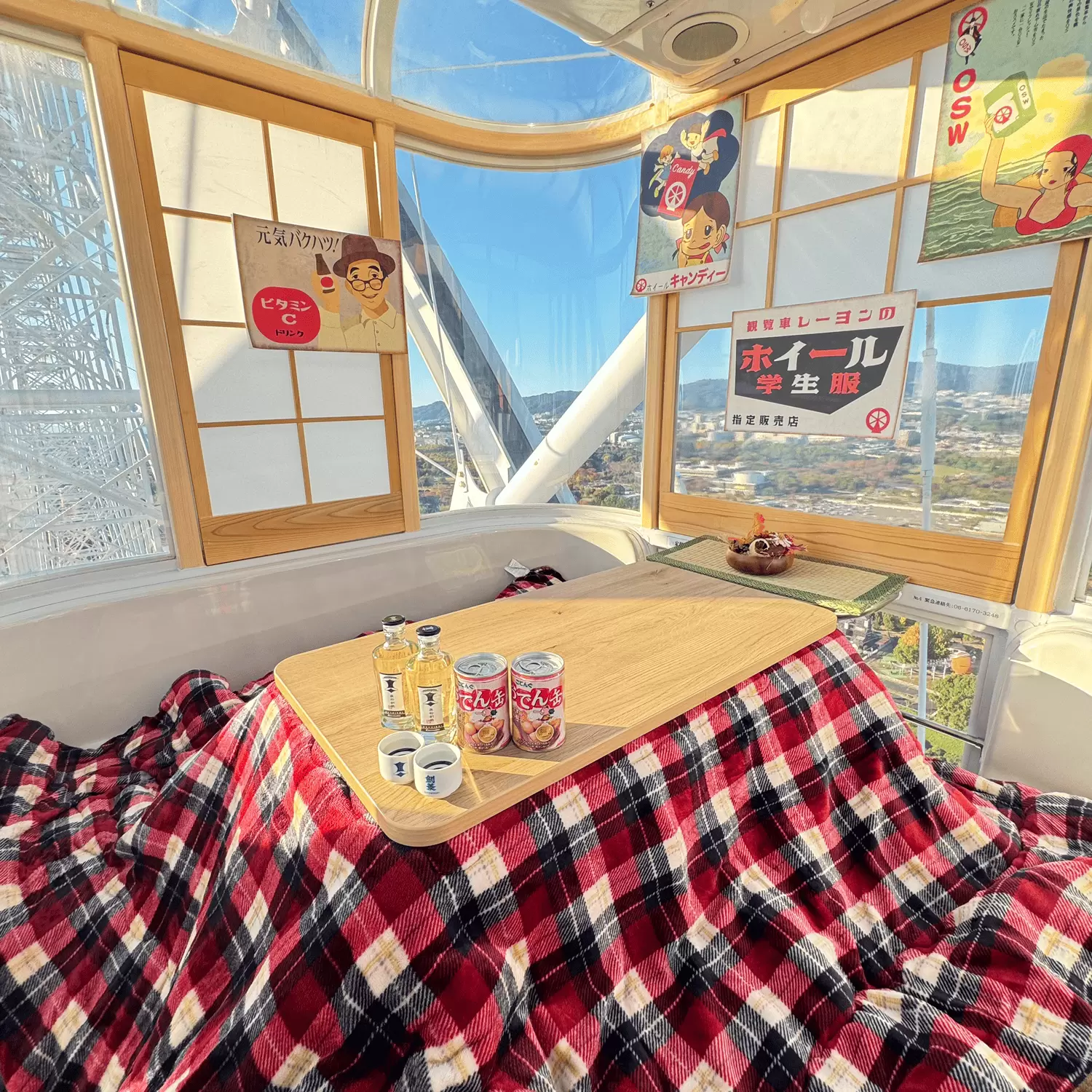 大阪冬季限定活動「天空暖桌摩天輪」12月2日登場！推出台人專屬優惠「日式蕨餅奶茶」飲料免費送