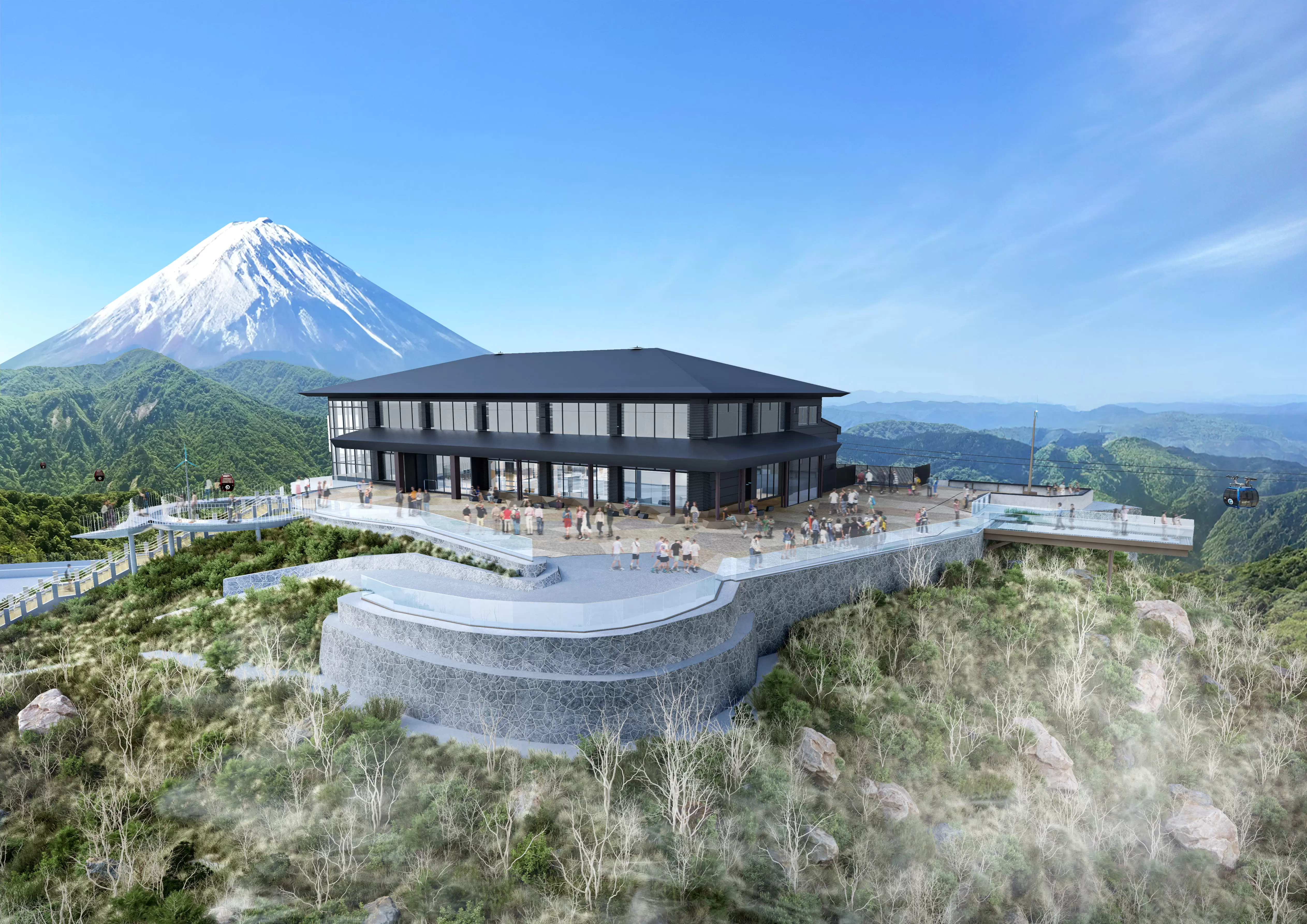 箱根纜車新景點誕生！大涌谷站全新展望設施「地球之谷」4月25日開幕