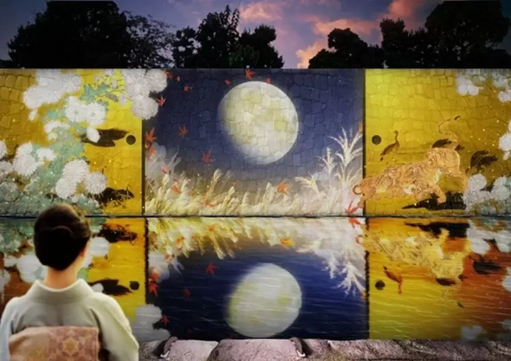 京都月光投影燈光秀「NAKED meets 二條城 2025：納涼晚風」開幕