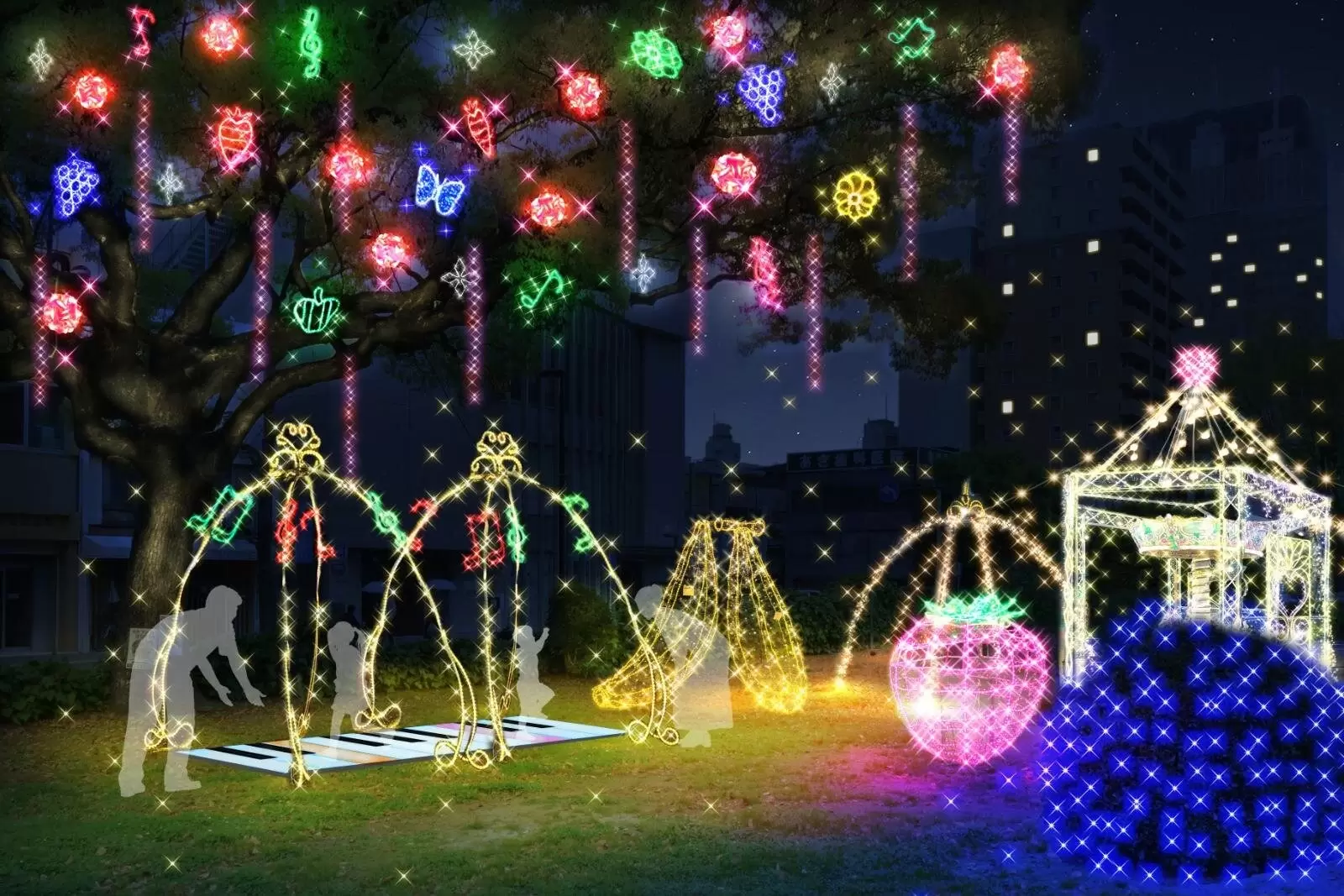 「廣島夢幻冬季燈飾 2025」光之城、星光森林與聖誕市集