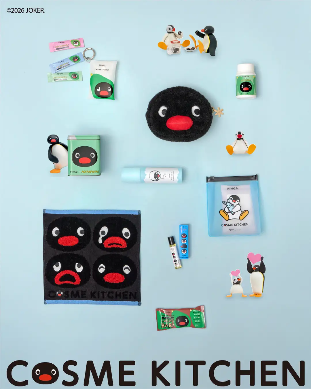 PINGU戴上毛毛小熊帽！Cosme Kitchen × 企鵝家族 PINGU 聯名推出 17 款限定單品