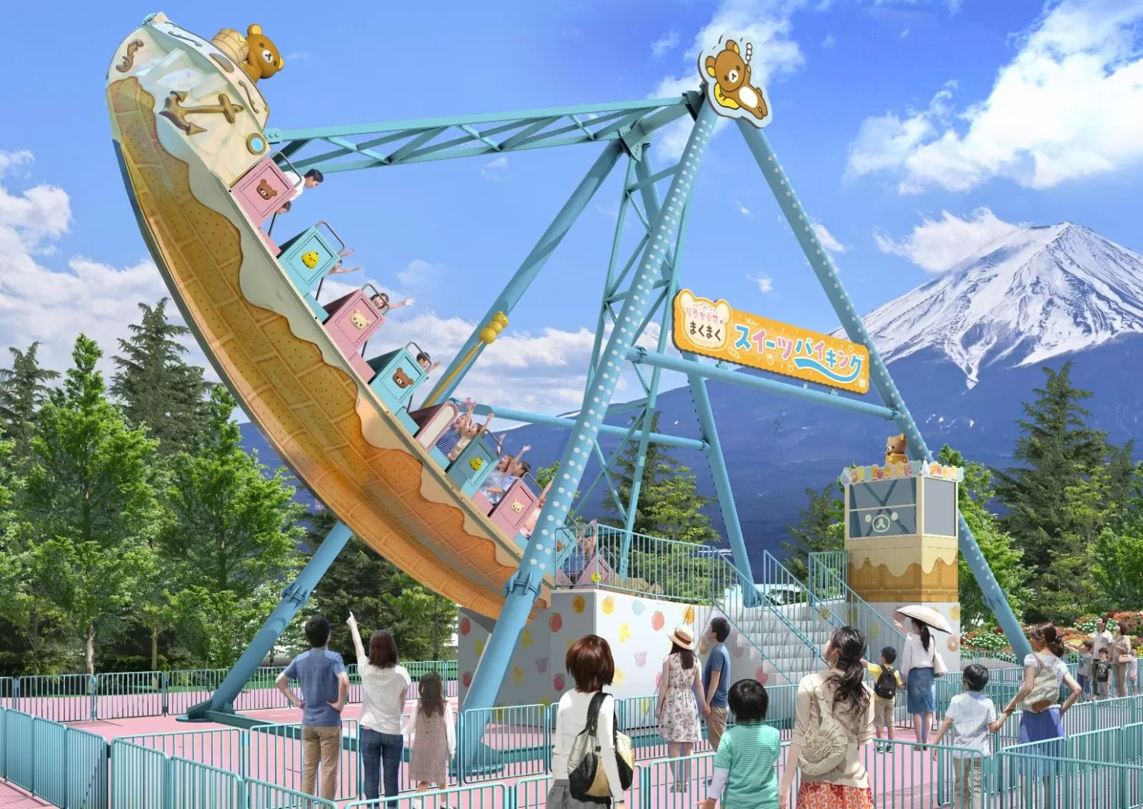 「富士急樂園」全新園區8/1開幕！超萌拉拉熊海盜船、角落生物空中散步