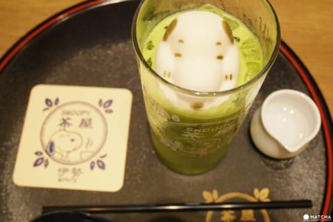 Snoopy茶屋冰抹茶拿提