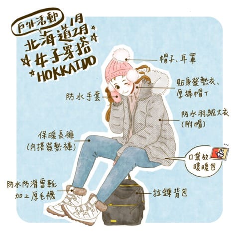 北海道札幌女孩1,2月穿搭參考