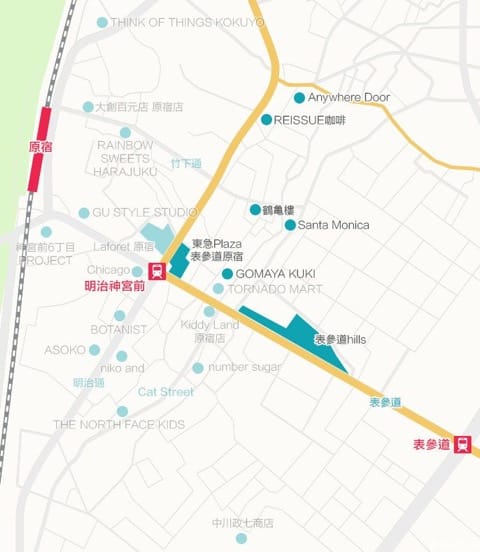 原宿 表參道 地圖