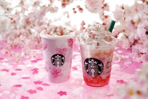 Starbucks Japan Full Bloom SAKURA Latte And Frappuccino - Spring To Go