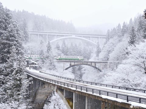【東北】一生必去一次!奔馳白雪之中的4大鐵道絕景!