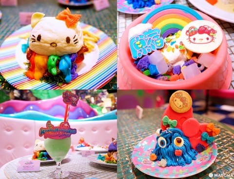 Rainbow Desserts And Sanrio! Hello Kitty And Kawaii Monster Cafe Event