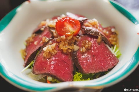 山形米澤美食_米澤牛_上杉伯爵邸_烤米澤牛沙拉
