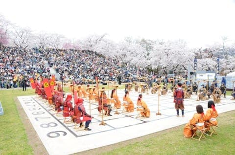 山形櫻花賞櫻景點_天童公園_真人將棋