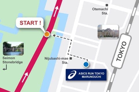 มาตัวเปล่าก็วิ่งรอบพระราชวังอิมพีเรียลได้ที่ ASICS RUN TOKYO MARUNOUCHI