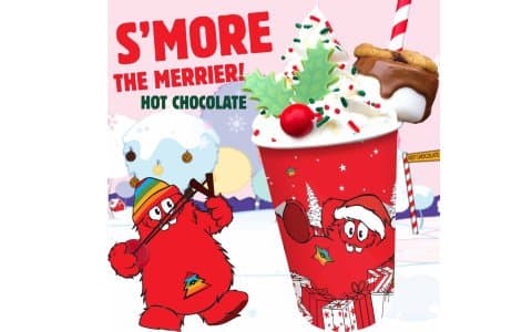 Christmas At Cookie Time - Red Velvet Cookie Dough Shake And S'mores Hot Chocolate