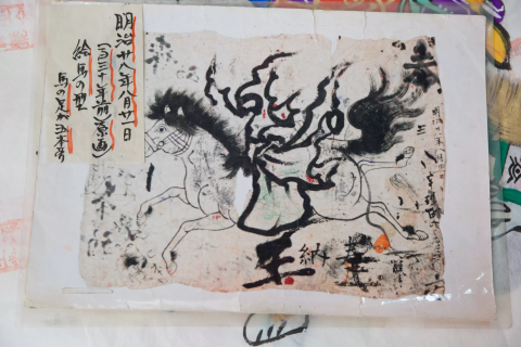 「飛騨木版絵馬、飛騨櫻山八幡神社絵馬」彩色木版画 3種3枚|版画 飛騨高山浮世絵 飛騨木版絵馬、飛騨櫻山八幡神社絵馬」彩色木版画 3種3枚|版画