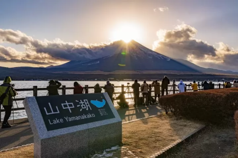 ダイヤモンド富士＆マサカの‼️逆さダイヤモンド赤富士‼️五重の塔