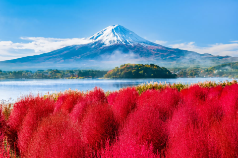 富士山　河口湖町　大石公園　「雲間の富士山」 大石公園】富士山がよく見える絶景スポット！河口湖周辺で自然を満喫