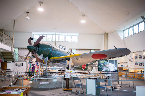 A fighter plane resurrected from the depths of the sea