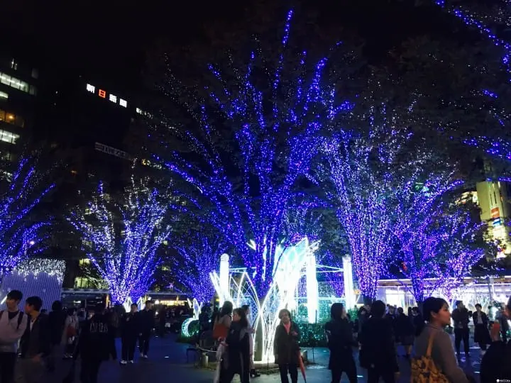 博多聖誕夜之浪漫：光之街。博多
