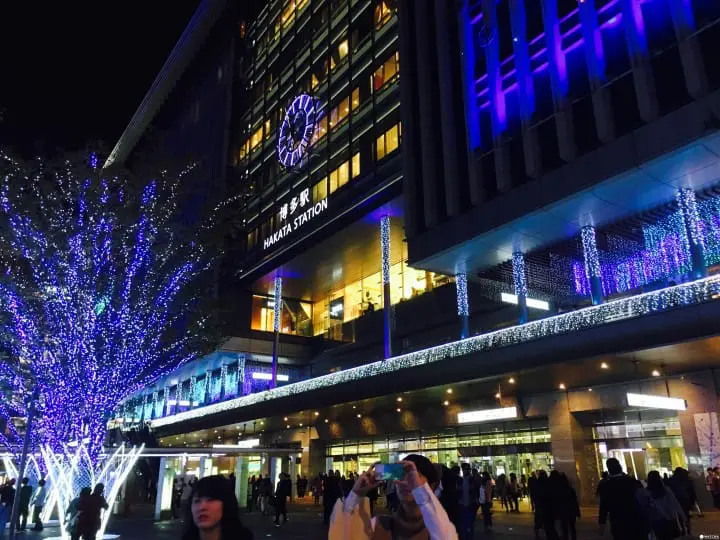 博多聖誕夜之浪漫：光之街。博多