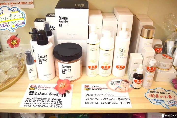 Hot springs beauty products