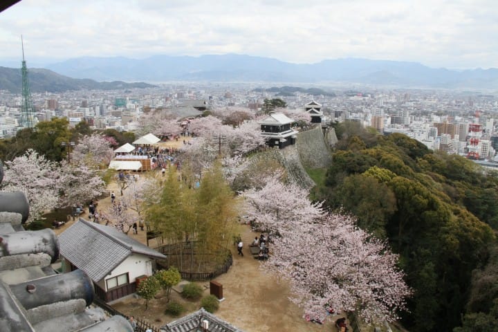 【爱媛県】ロープウエイで登る!小高い山の上の城「松山城」