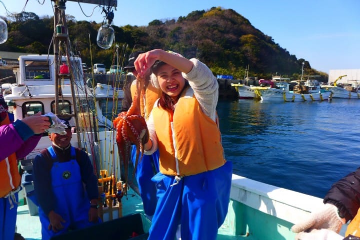 長崎縣松浦青島抓到大章魚