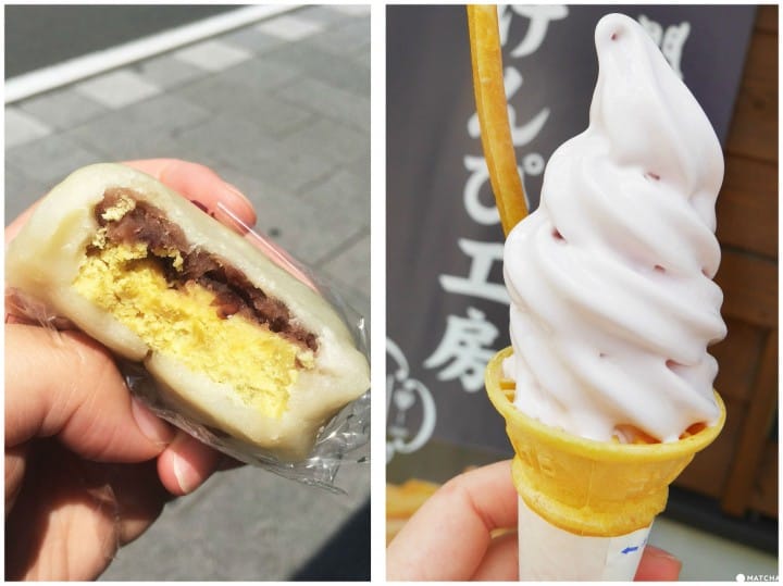Imokoi and Sweet potato soft-serve ice-cream, Kawagoe