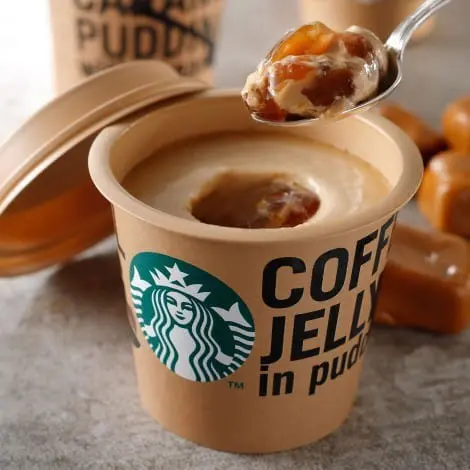 日本星巴克夏天罪恶感满满新品！『烤棉花糖星冰乐』＋『咖啡果冻x焦糖布丁』